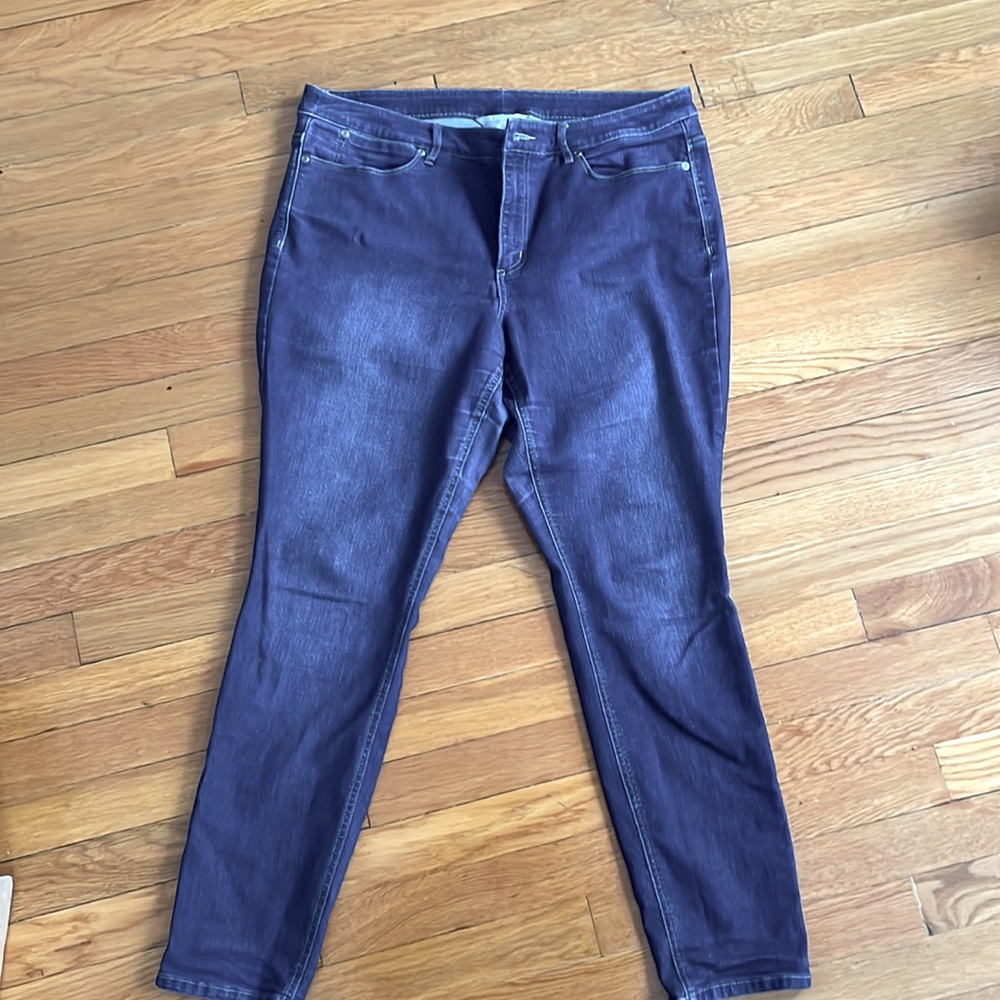 Classic dark wash slim leg jeans